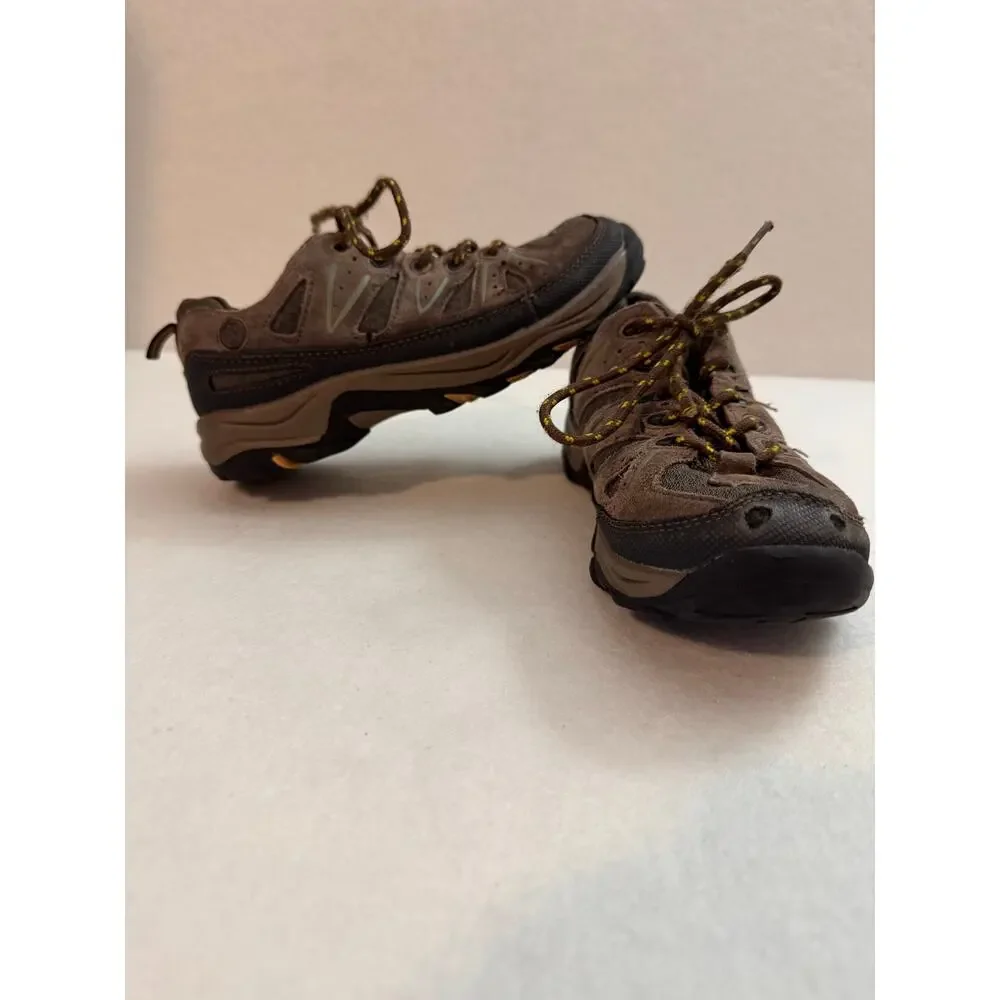 Northside Kids Cheyenne Jr. Low Hiking Shoe Taupe Brown Mango Green Size 2